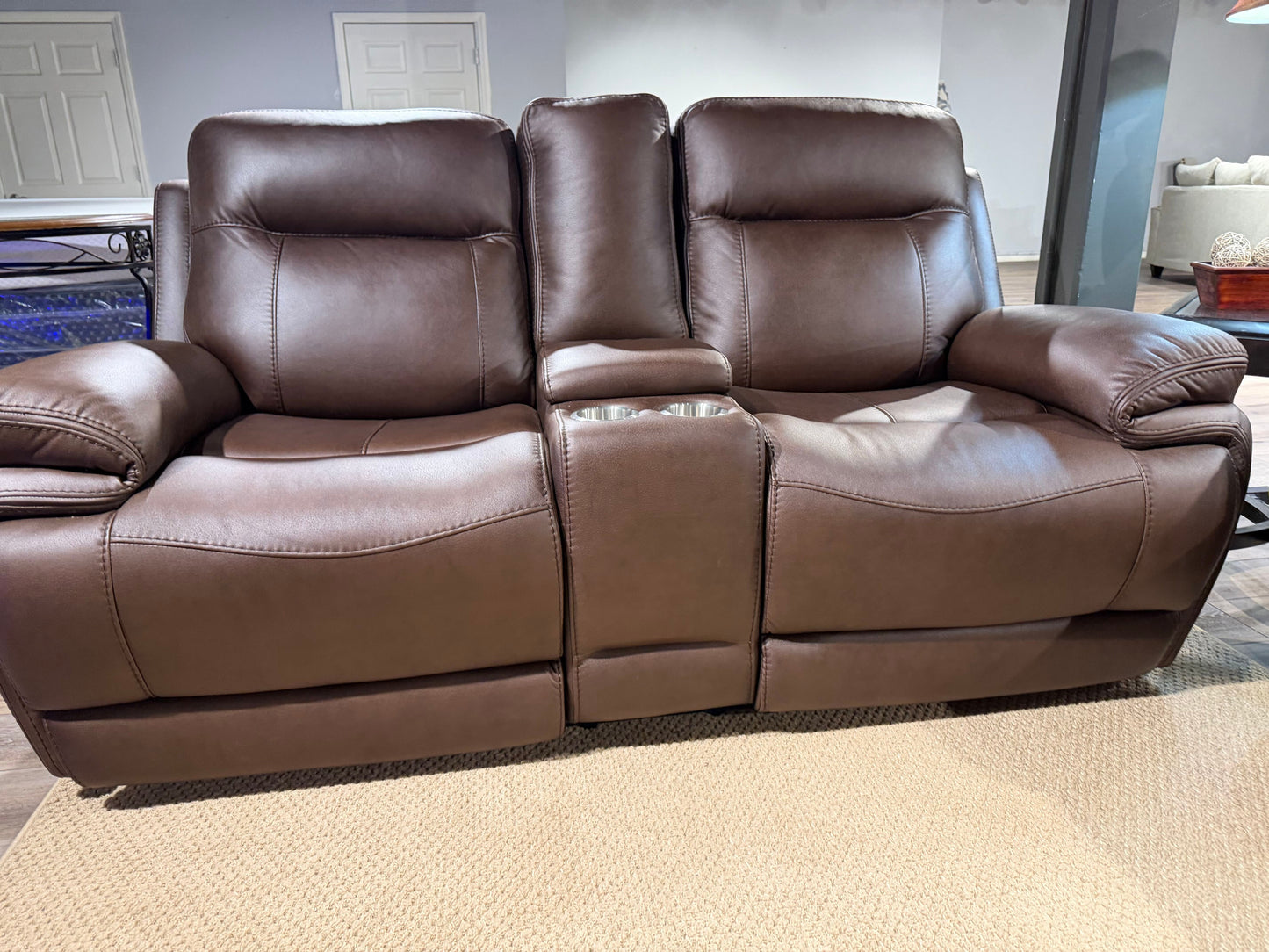 The Titan Brown Sofa & Loveseat Set