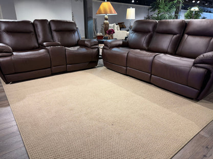 The Titan Brown Sofa & Loveseat Set